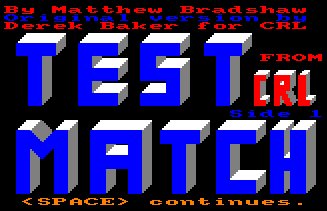 Pantallazo de Test Match/Limited Overs Cricket para Amstrad CPC