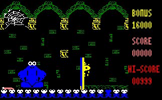 Pantallazo de Through The Trap Door para Amstrad CPC