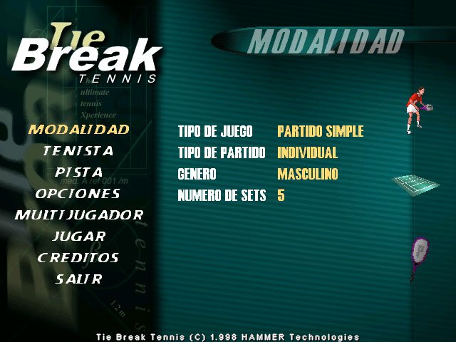 Pantallazo de Tie Break Tennis 98 para PC
