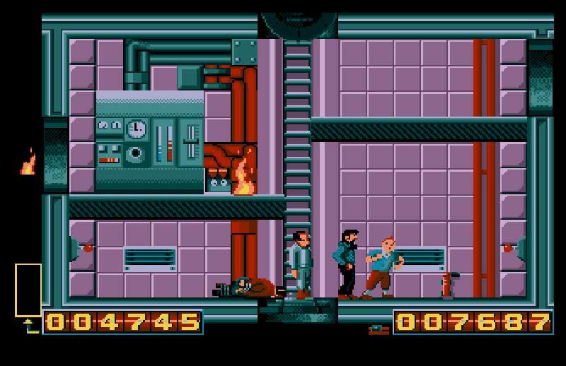 Pantallazo de Tintin on the Moon para Amiga