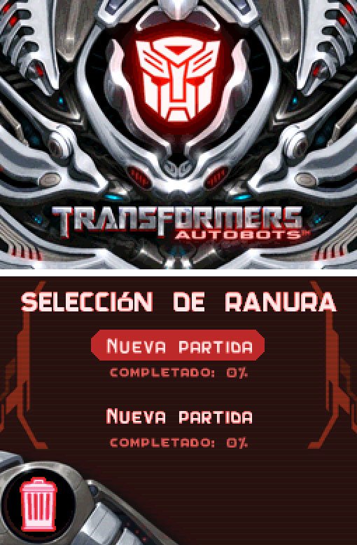 Pantallazo de Transformers The Game : Autobots para Nintendo DS