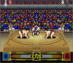 Pantallazo de Tsuppari Oozumo: Rissin Syusse Hen (Japonés) para Super Nintendo