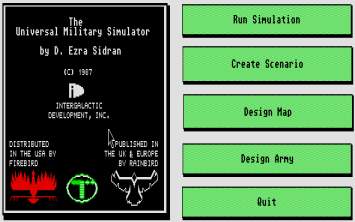 Pantallazo de UMS I: The Universal Military Simulator para Atari ST