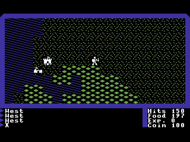 Pantallazo de Ultima I: The First Age of Darkness para Commodore 64
