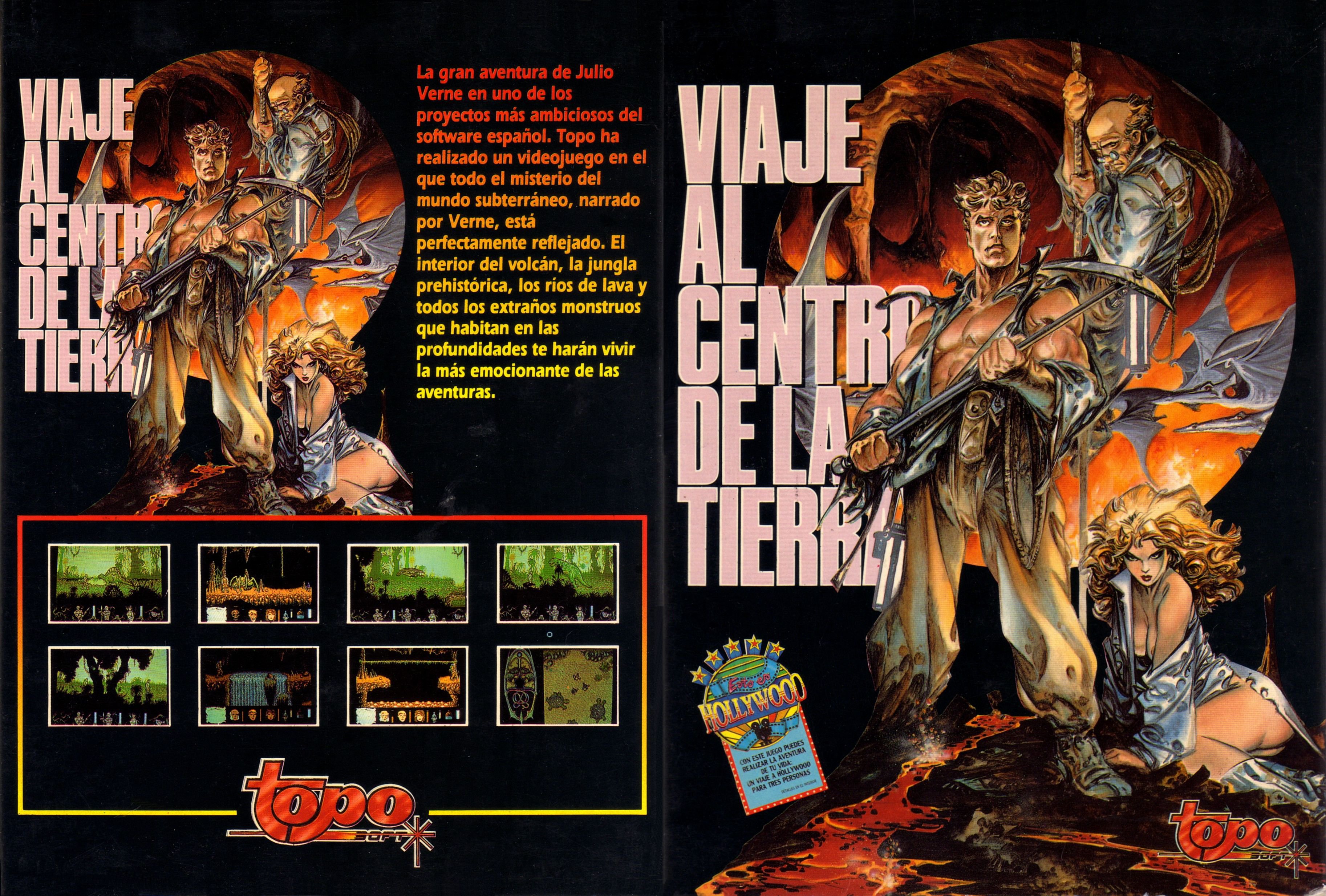 Caratula de Viaje al Centro de la Tierra para Amstrad CPC