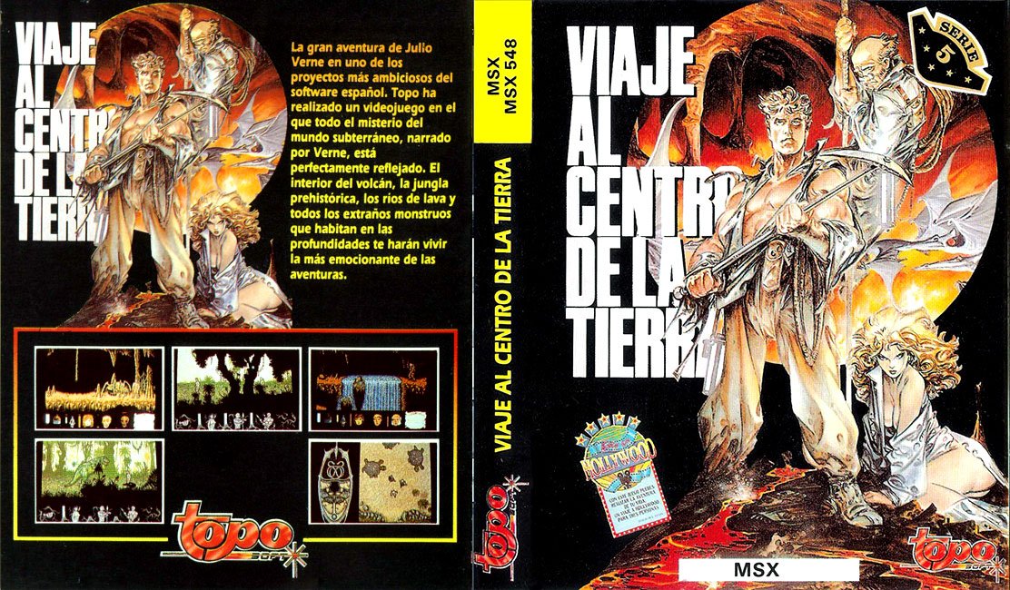 Caratula de Viaje al Centro de la Tierra para MSX