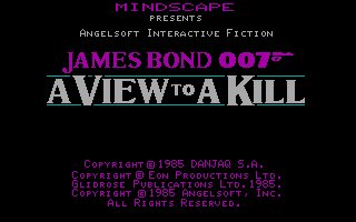 Pantallazo de View to a Kill: James Bond 007, A para PC