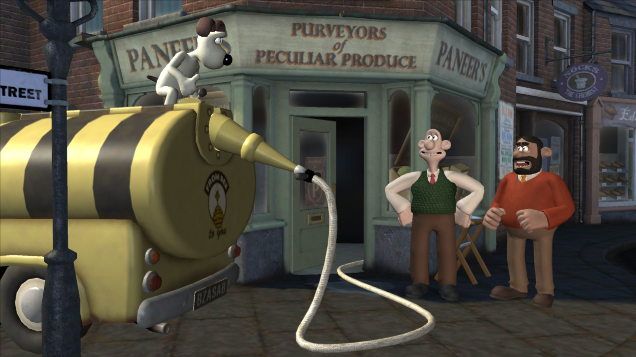 Pantallazo de Wallace & Gromits Grand Adventures - Episode 1: Fright of the Bumblebees para Xbox 360