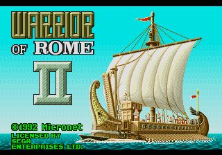 Pantallazo de Warrior of Rome II para Sega Megadrive