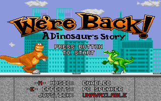 Pantallazo de We're Back: A Dinosaur's Story para PC