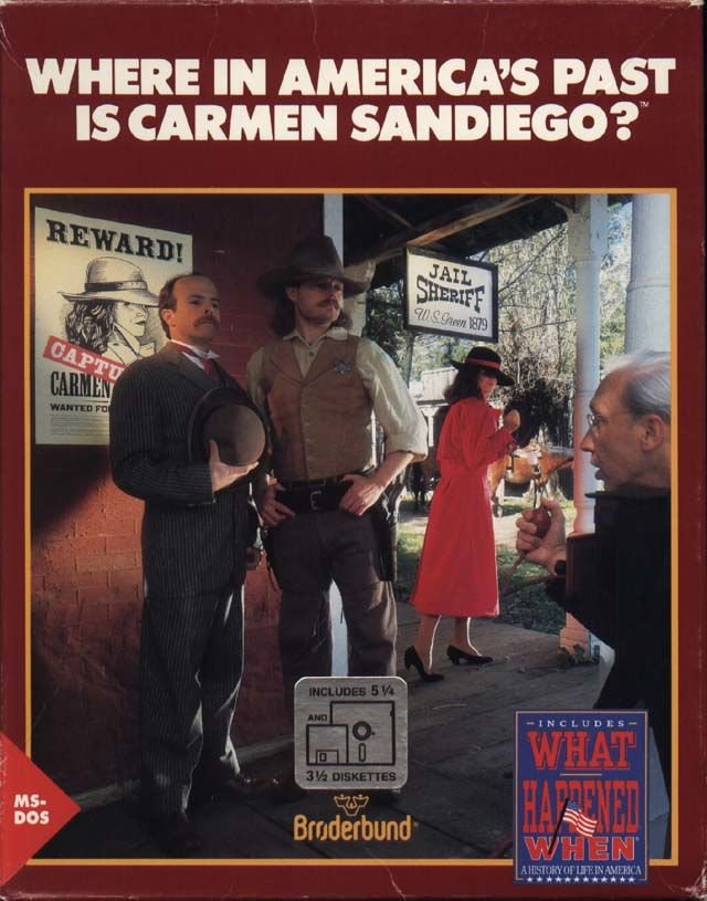 Caratula de Where in America's Past Is Carmen Sandiego? para PC