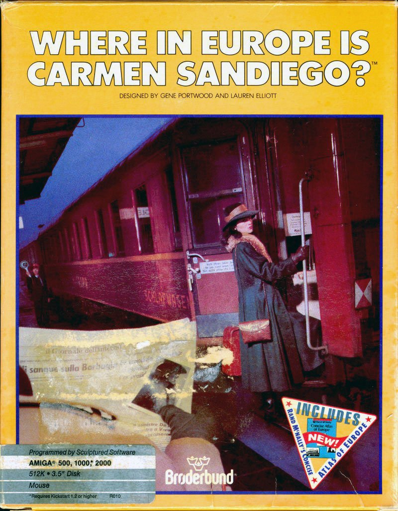 Caratula de Where in Europe is Carmen Sandiego? para Amiga