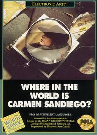 Caratula de Where in the World is Carmen Sandiego? para Sega Megadrive