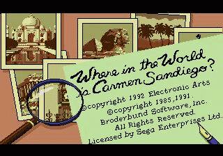 Pantallazo de Where in the World is Carmen Sandiego? para Sega Megadrive