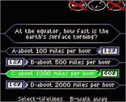 Pantallazo de Who Wants to be a Millionaire: 2nd Edition para Game Boy Color