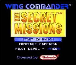 Pantallazo de Wing Commander: The Secret Missions para Super Nintendo