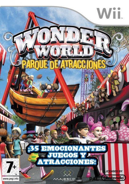 Caratula de Wonder World Parque de Atracciones para Wii