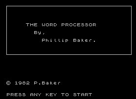 Pantallazo de Word Processor para Spectrum