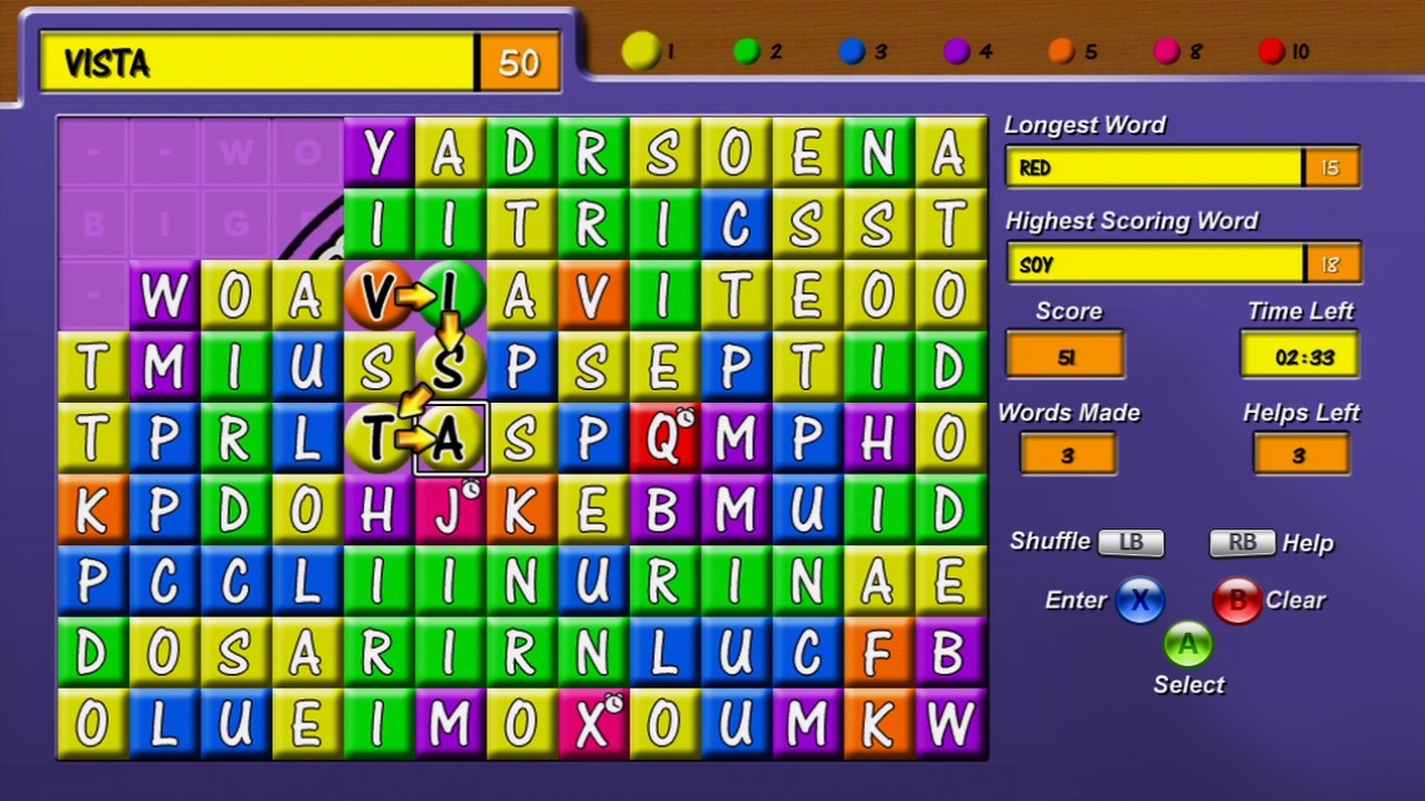 Pantallazo de Word Soup (Xbox Live Arcade) para Xbox 360