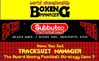 Pantallazo de World Championship Boxing Manager para Amstrad CPC