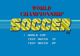 Pantallazo de World Championship Soccer para Sega Megadrive
