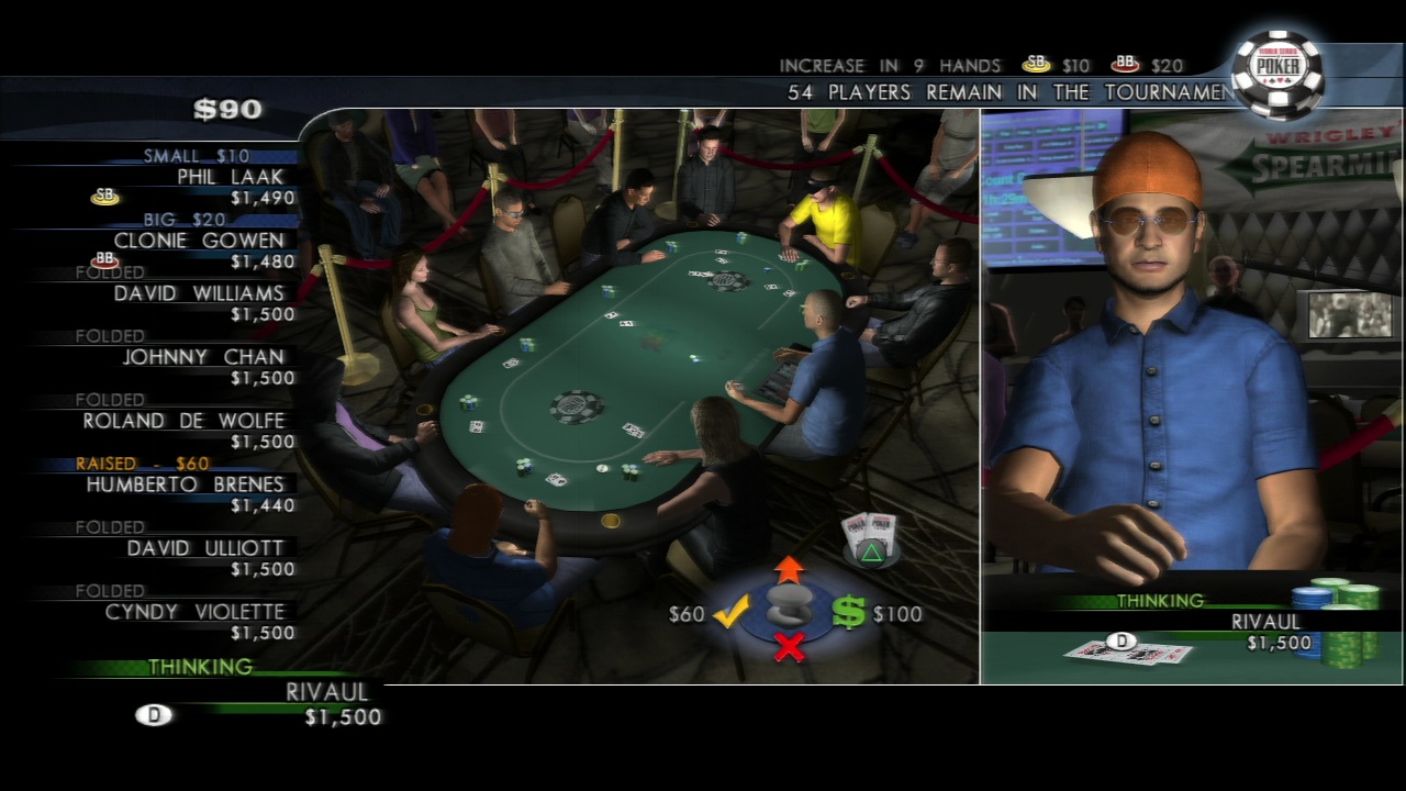 Pantallazo de World Series of Poker 2008: Battle For The Bracelets para PlayStation 3