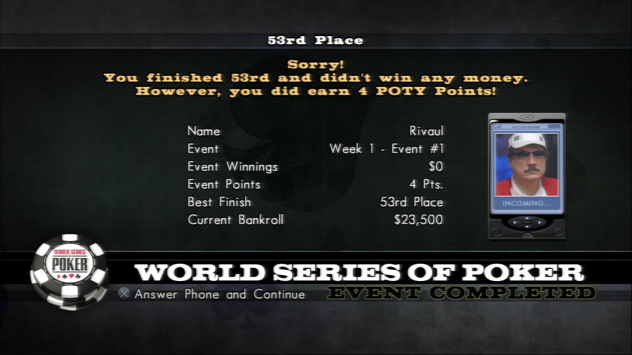 Pantallazo de World Series of Poker 2008: Battle For The Bracelets para PlayStation 3