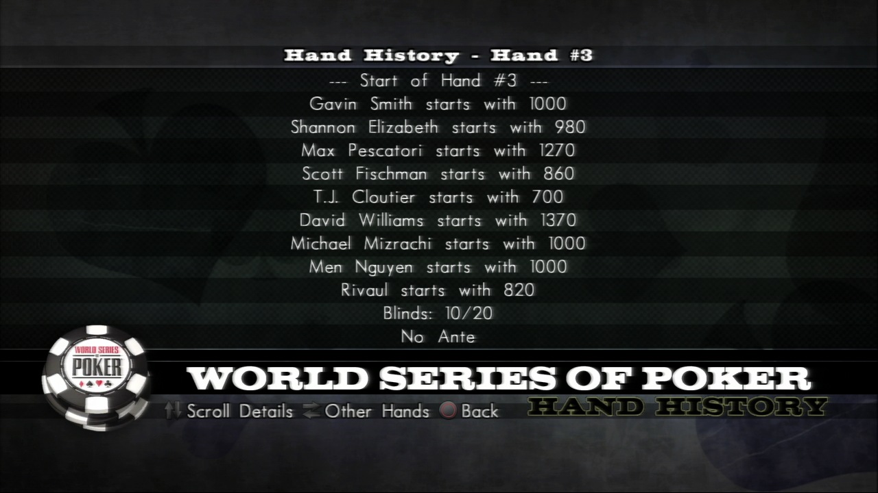 Pantallazo de World Series of Poker 2008: Battle For The Bracelets para PlayStation 3