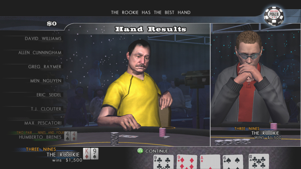 Pantallazo de World Series of Poker 2008: Battle For The Bracelets para Xbox 360