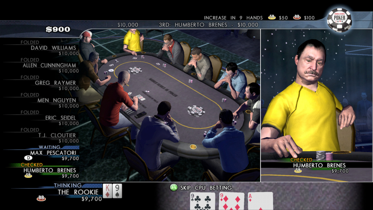 Pantallazo de World Series of Poker 2008: Battle For The Bracelets para Xbox 360