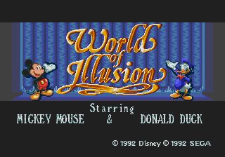 Pantallazo de World of Illusion Starring Mickey Mouse and Donald Duck para Sega Megadrive