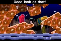 Pantallazo de Worms World Party para Game Boy Advance