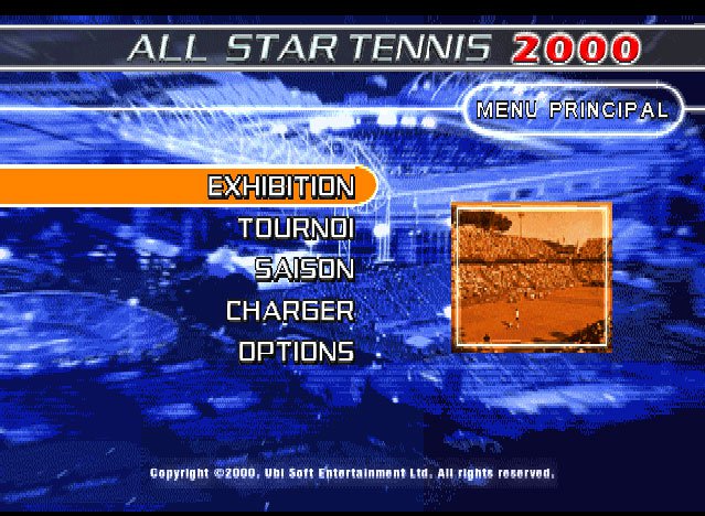 Pantallazo de Yannick Noah All Star Tennis 2000 para PlayStation