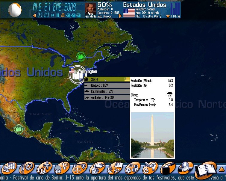 Pantallazo de Yo Presidente II Objetivo: Crisis Global para PC