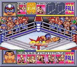 Pantallazo de Zen Nihon Pro Wrestling Fight da Pon (Japonés) para Super Nintendo