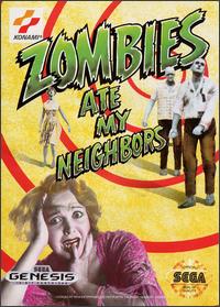 Caratula de Zombies Ate My Neighbors para Sega Megadrive