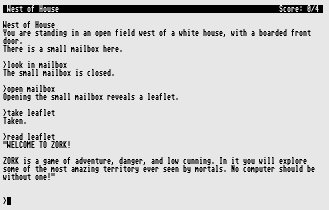 Pantallazo de Zork I: The Great Underground Empire para Atari ST