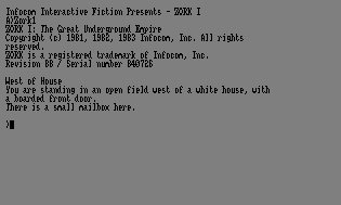 Pantallazo de Zork I: The Great Underground Empire para Amstrad CPC