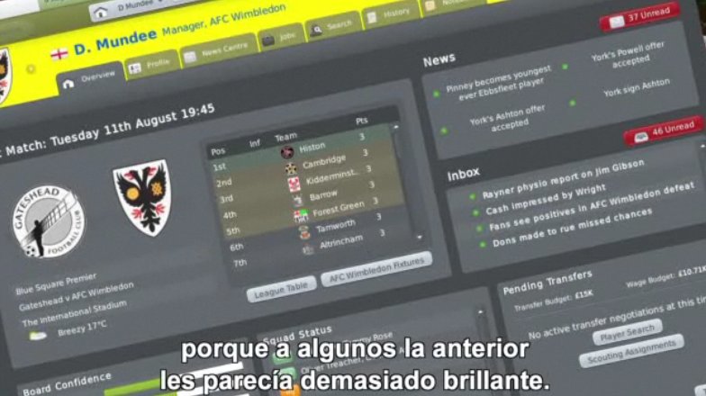 Vídeo de Football Manager 2010